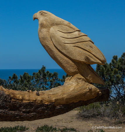 Adjacent to the previous overlook is this new artwork.  Its story is at http://www.delmartimes.net/news/2015/feb/19/del-mar-torrey-pine-public-art/