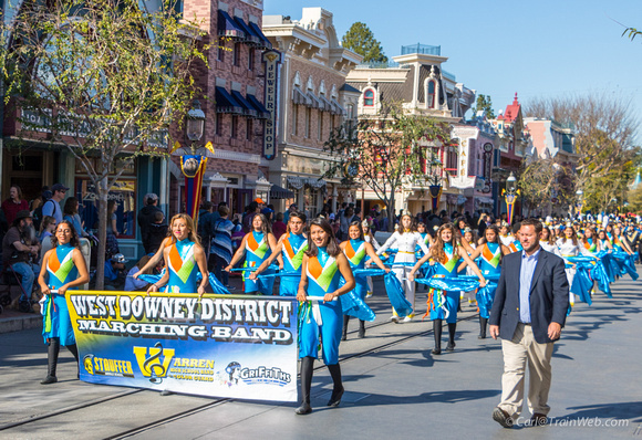 Bands often attend and perform on Main Street.