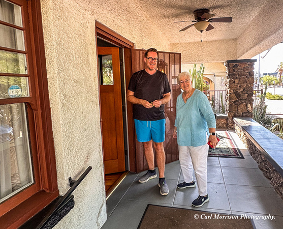 The current owner rents the house on Air BNB now and showed us in.