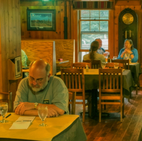 Observing the menu at the IWI dining room